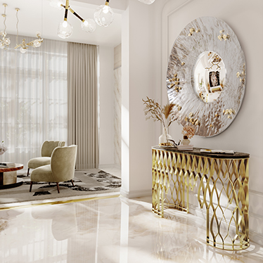 MECCA Console, SAYA Mirror, HORUS Irregular Big Suspension Light